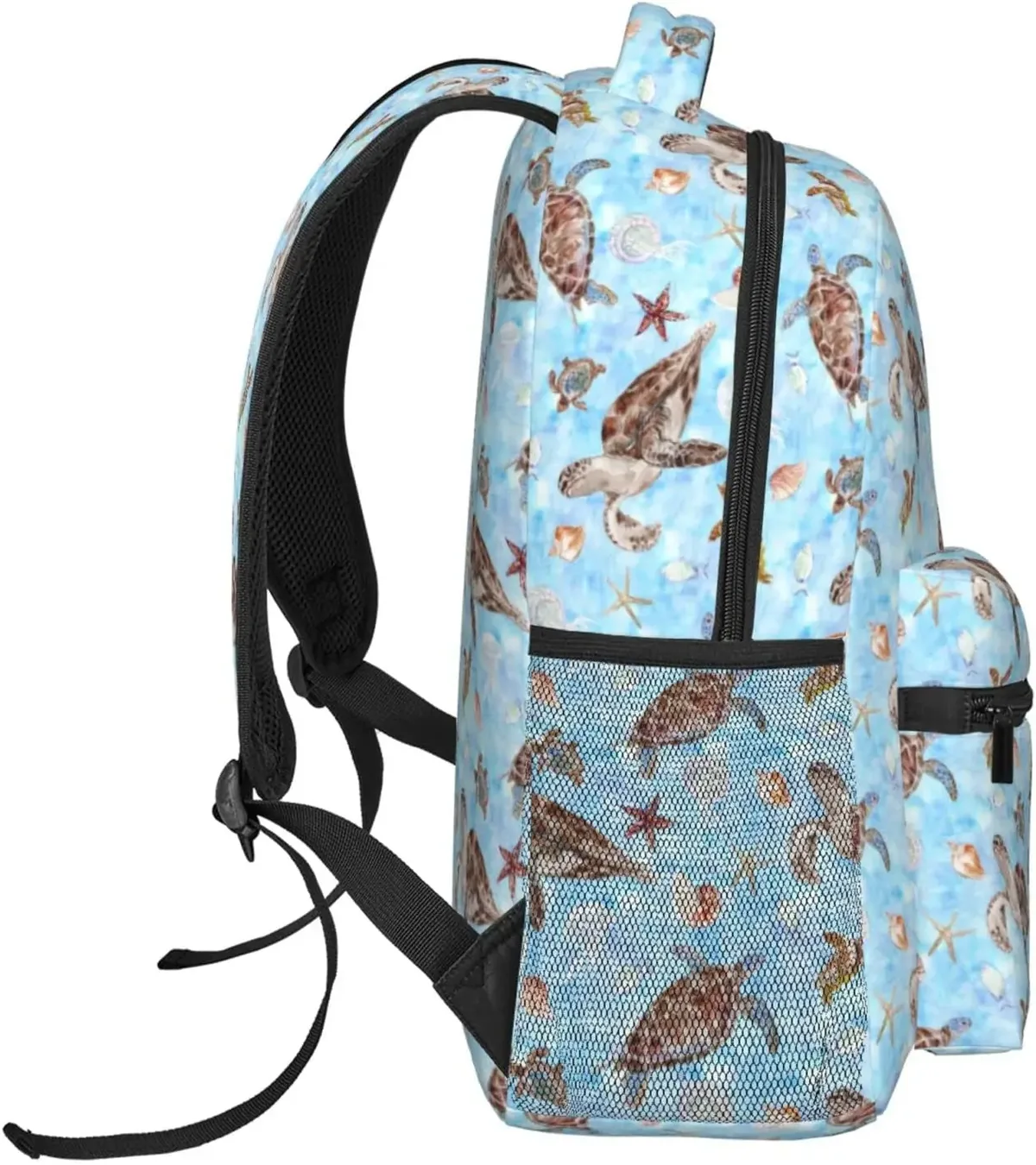 sac à dos pour ordinateur portable léger pour hommes et femmes, tortue de mer, étoile de mer, coquille de méduse, cartable universitaire, sac à dos décontracté, sac de voyage