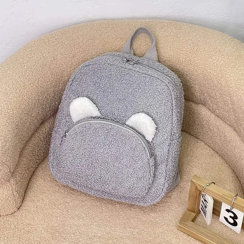nom personnalisé petit sac à dos à bandoulière décontracté personnalisé femmes filles mignon ours modèle sac à dos en peluche enfant en bas âge sac à dos pour les filles