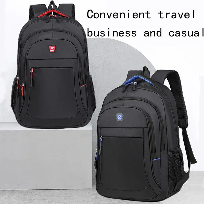 Sac à dos pour ordinateur portable résistant aux chocs, en tissu Oxford lisse, sac de rangement multi-couches pour les voyages en voiture, le bureau, les sorties décontractées et la ville