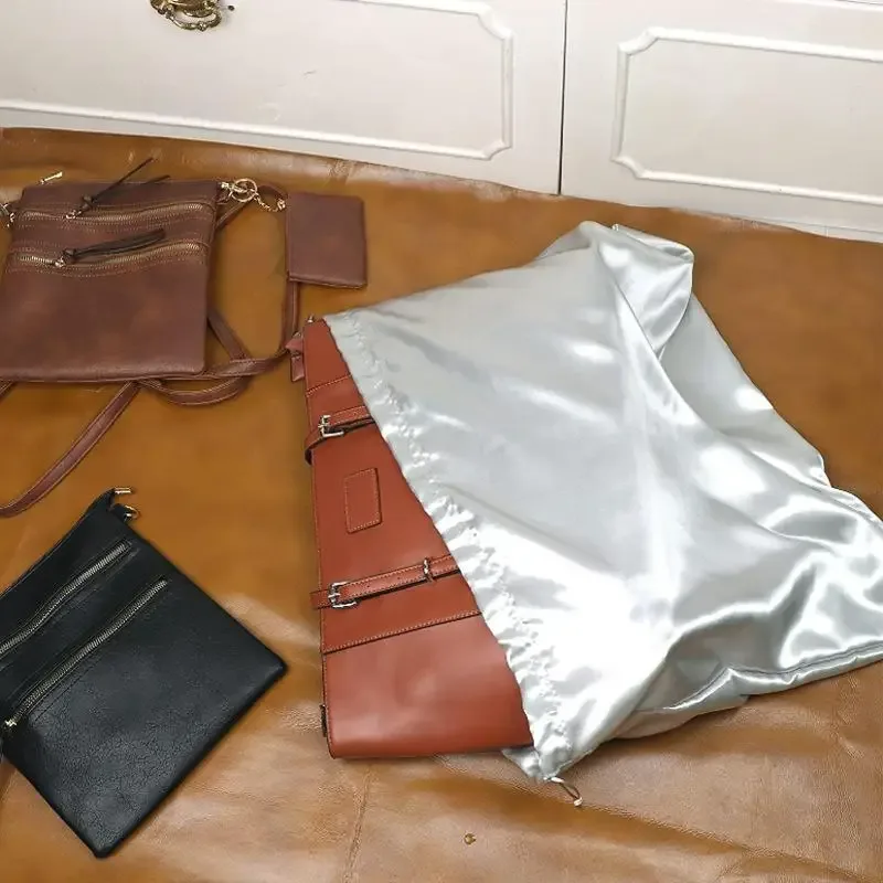 、1cc⚡ | housses anti-poussière pour sac à main en satin, 1 pièce, pochettes anti-poussière respirantes et réutilisables, protecteurs de sacs de luxe