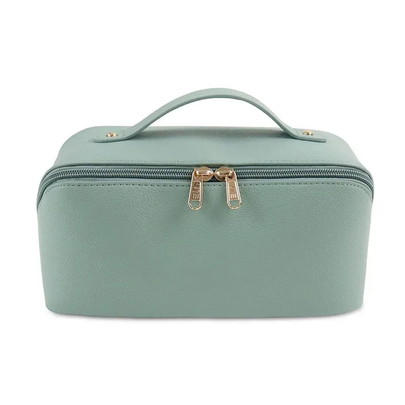 sac de maquillage portable en forme d'oreiller grande capacité avec lettres personnalisées, sac de rangement étanche pour femmes, sac de voyage pour cosmétiques