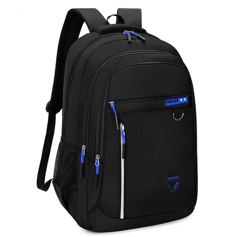 sac à dos noir sportif tendance avec détails multicolores pour un usage quotidien, voyage scolaire, sac pratique et durable de grande capacité