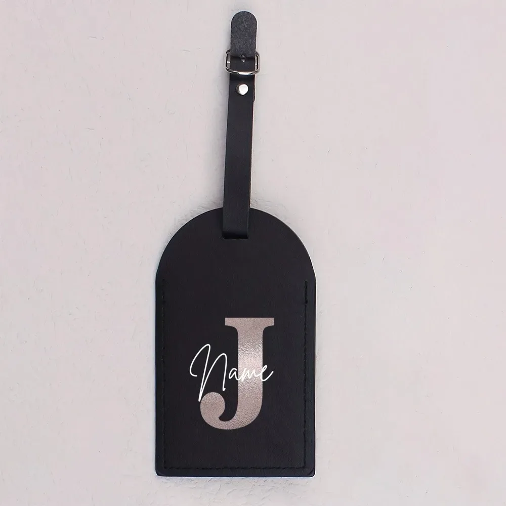étiquette de bagage monogramme personnalisée en cuir pu pour valise, étiquettes de sac à main, sac de voyage, étiquette de valise, meilleur cadeau