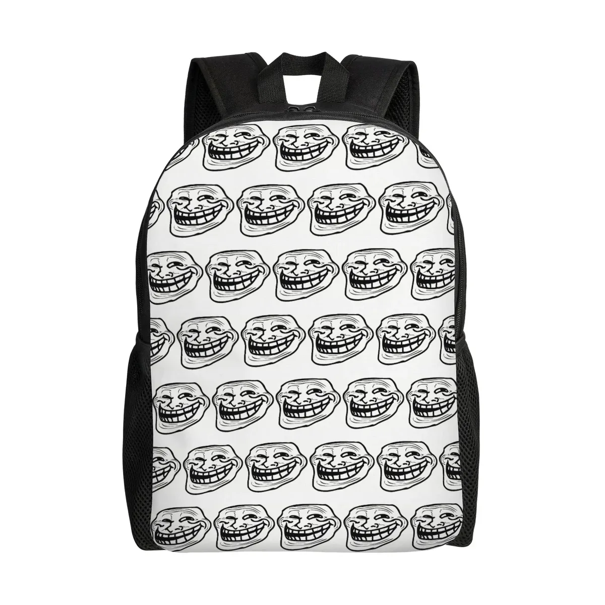 trollface sacs à dos amusants pour hommes et femmes, sac à livres basique pour l'université, l'école, sacs manga