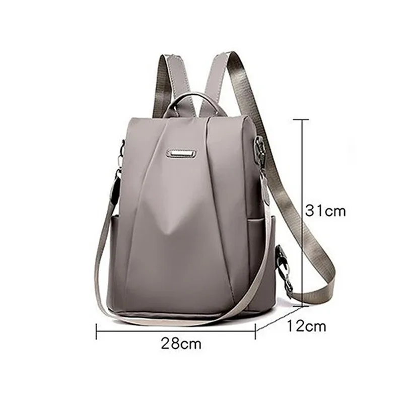 sac à dos oxford imperméable pour femmes, sac d'école antivol à la mode, sac à main de voyage de luxe de grande capacité pour femmes