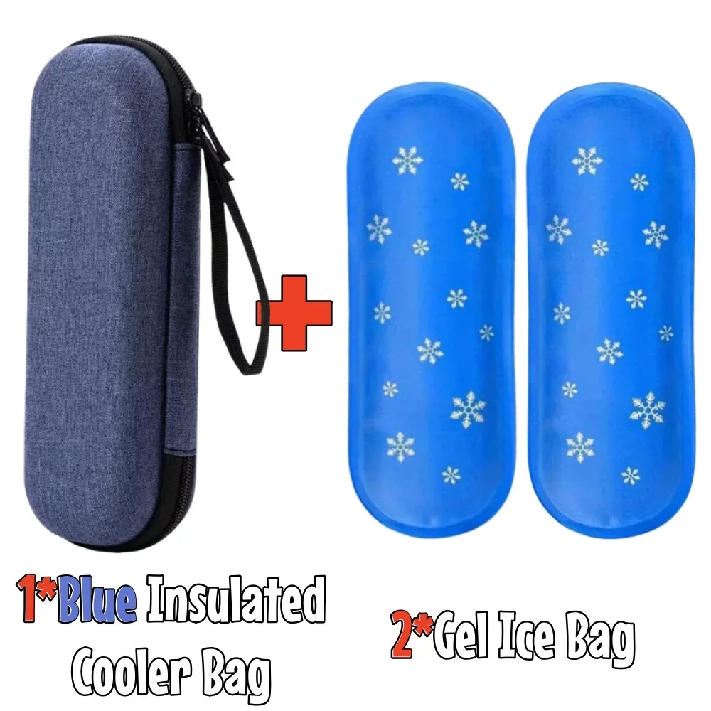 sac isotherme portable pour insuline, avec packs de refroidissement, étui isotherme pour insuline, design léger avec fermeture éclair, sac de rangement de voyage