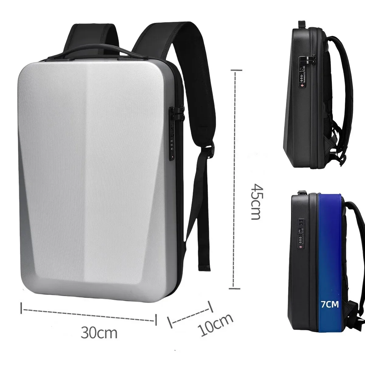 sac à dos étanche pour ordinateur portable 15.6 /17 pouces pour hommes, sac de jeu à coque rigide extensible, antivol tsa, chargeur usb, sacs de voyage d'affaires