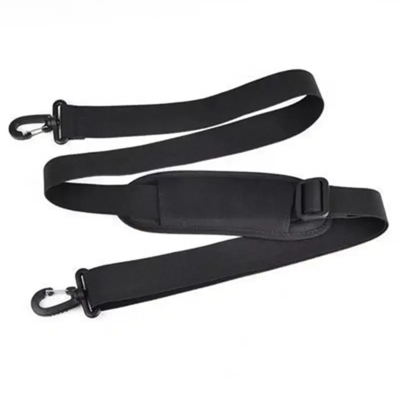 sangle de sac d'ordinateur en nylon pour hommes, 3.8cm de large, porte-documents, ceintures d'épaule à bandoulière, longues bandes réglables, noires