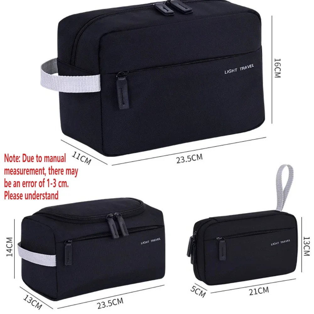trousse de toilette de voyage 3 en 1 pour hommes, organisateur de toilette oxford, kit dopp, trousse de rasage résistante à l'eau, trousse à cosmétiques, organisateur de maquillage