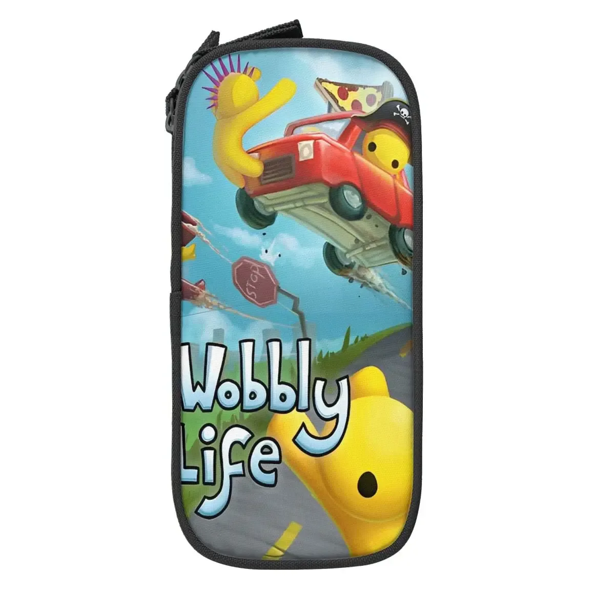 mignon wobbly life jeu en ligne trousse à crayons étuis à crayons stylo pour étudiant grand rangement sacs à crayons bureau fermeture éclair papeterie