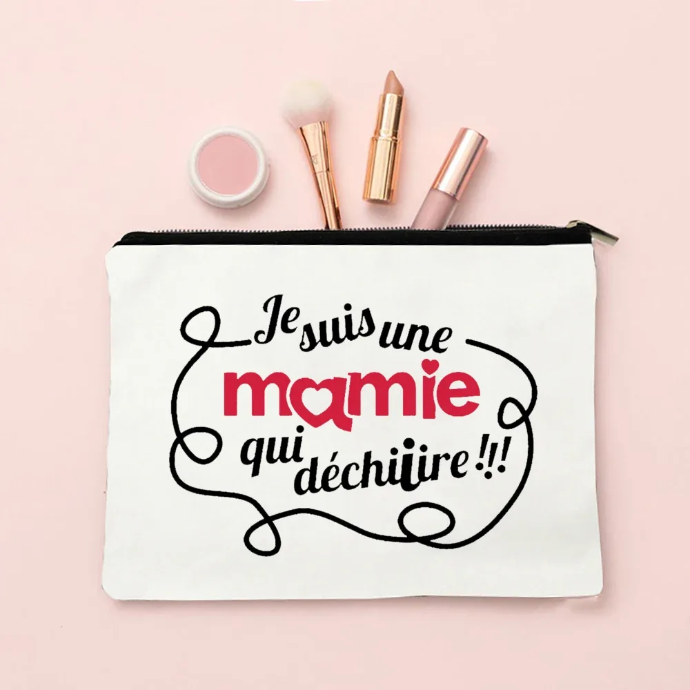 sacs à cosmétiques college avec fermeture éclair, cadeaux pour mamie, trousse de maquillage, meilleure grand-mère du monde, poudres de toilette, annonce de grossesse, voyage, présidence, eser