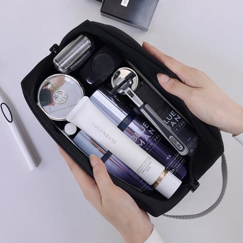 trousse de toilette de voyage 3 en 1 pour hommes, organisateur de toilette léger, kit dopp, sac de rasage résistant à l'eau, sac à cosmétiques, organisateur de maquillage