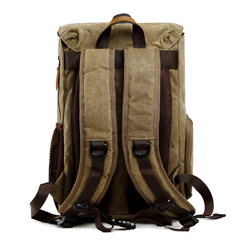 sac à dos pour appareil photo en toile batik imperméable, résistant à l'usure, grand format, pour fujifilm, nikon, canon, sony
