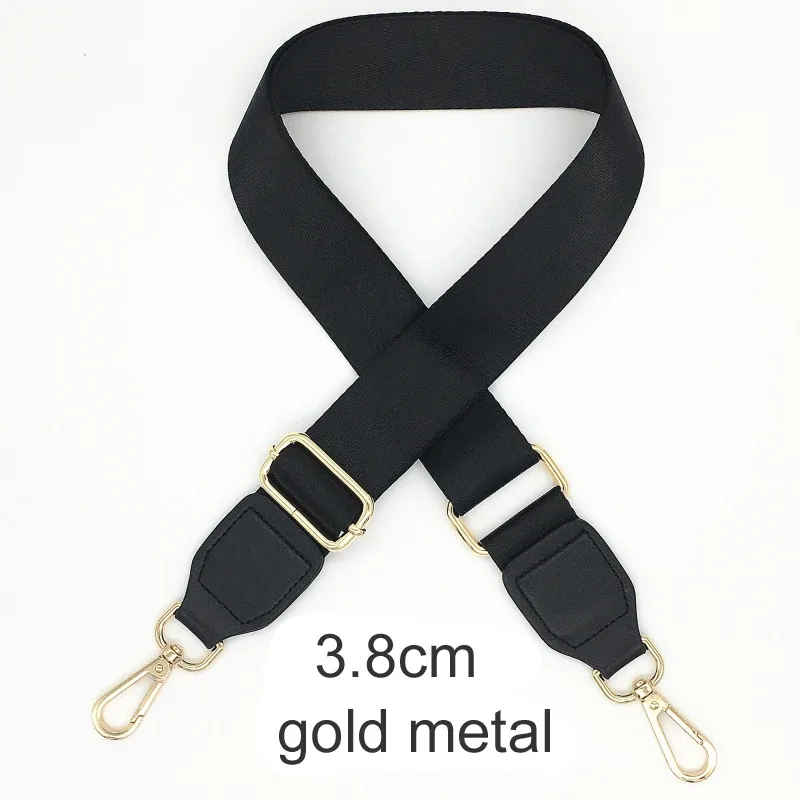 sangles de sac de couleur noire pour femmes, sacoches à bandoulière, ceinture large réglable, accessoires de pièces de sac à bandoulière