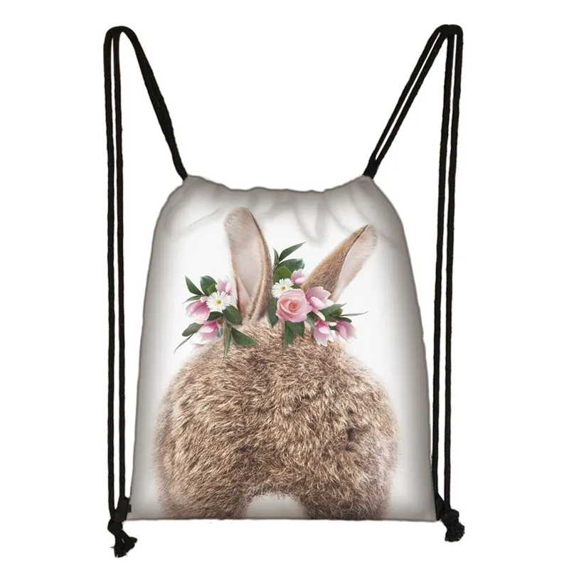 sac à cordon de serrage mignon animal koala femmes hommes mode sac de rangement panda/zèbre fille voyage loisirs sac à dos pliable