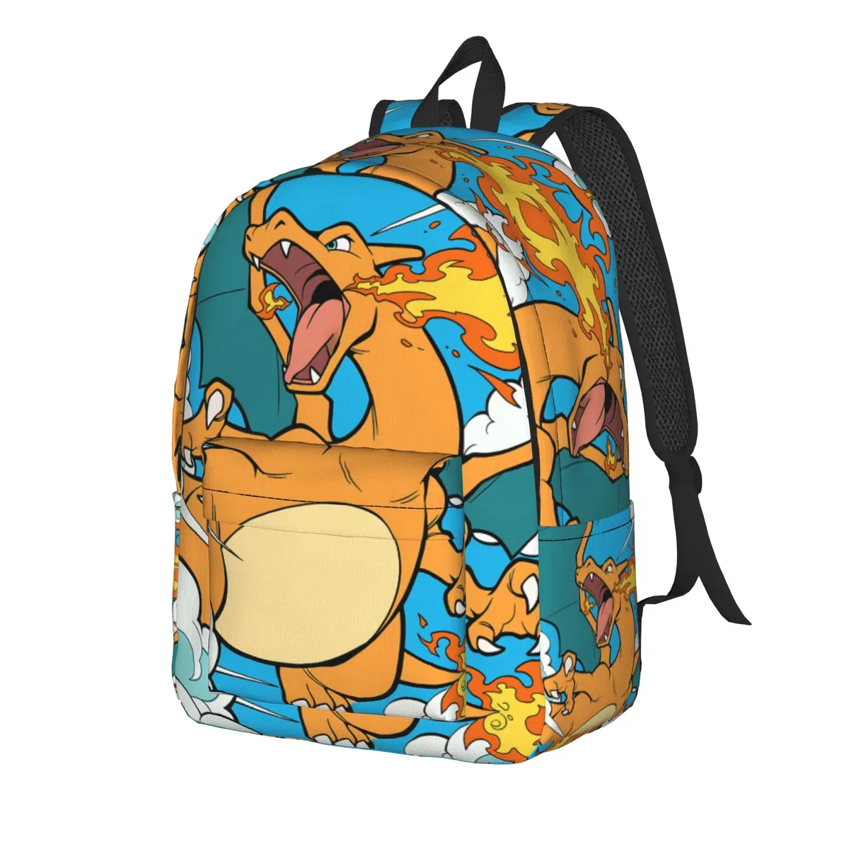 Sac à dos Pokemon Charizard tendance pour l'école, sac à dos rétro lavable