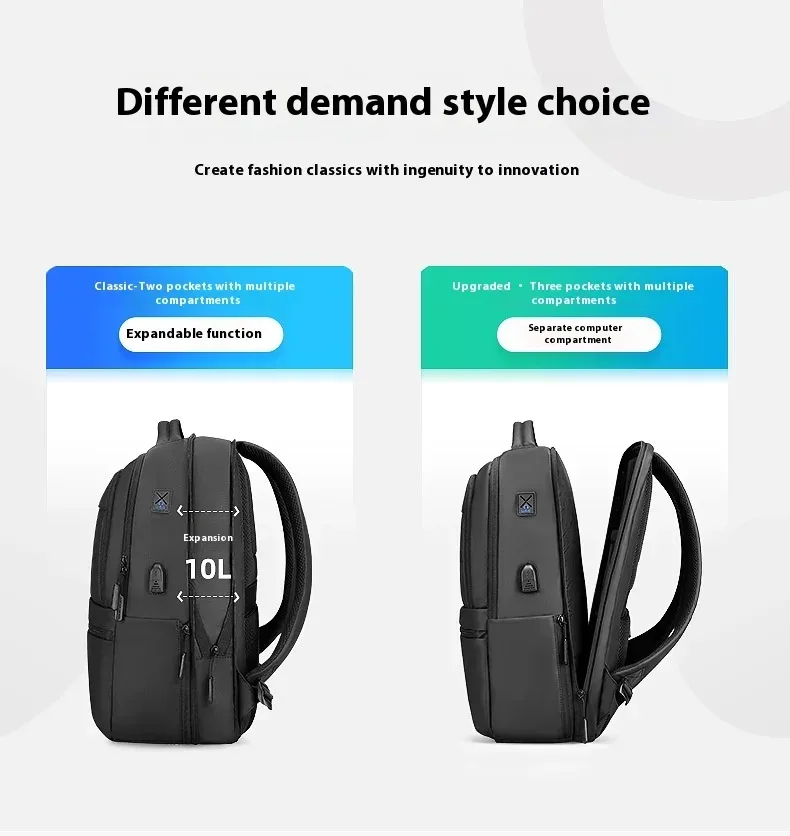 mark ryden-sac à dos multi-couches pour homme, convient pour ordinateur portable 15.6 ", sacs à dos hydrofuges pour étudiants