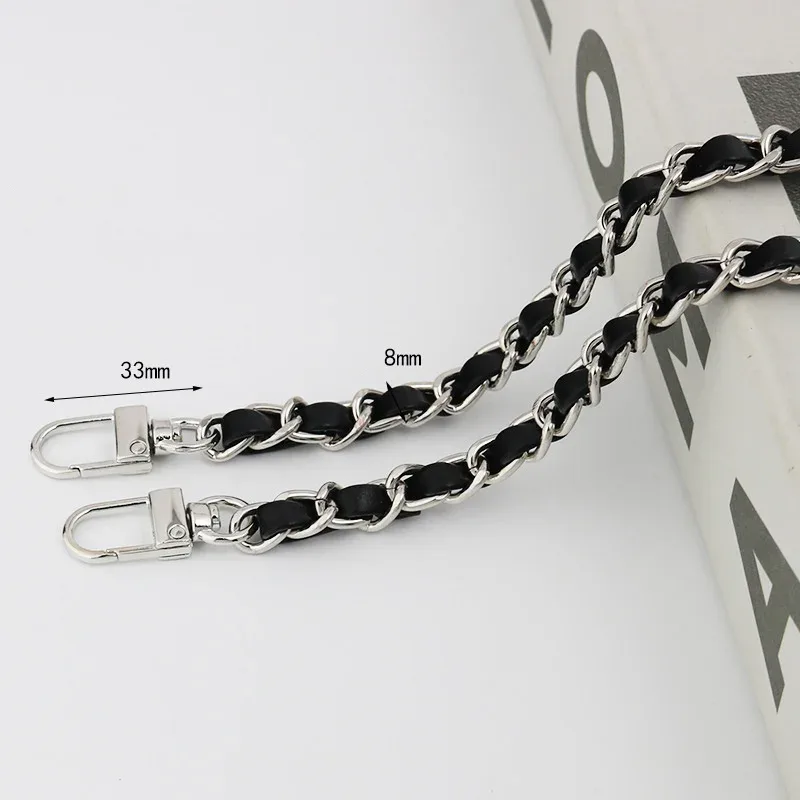 chaîne de sac multicolore, accessoires or argent pour femmes, chaîne de sac à bandoulière en métal, sangle de chaîne de sac à bandoulière, chaîne de ceinture pour sac à main