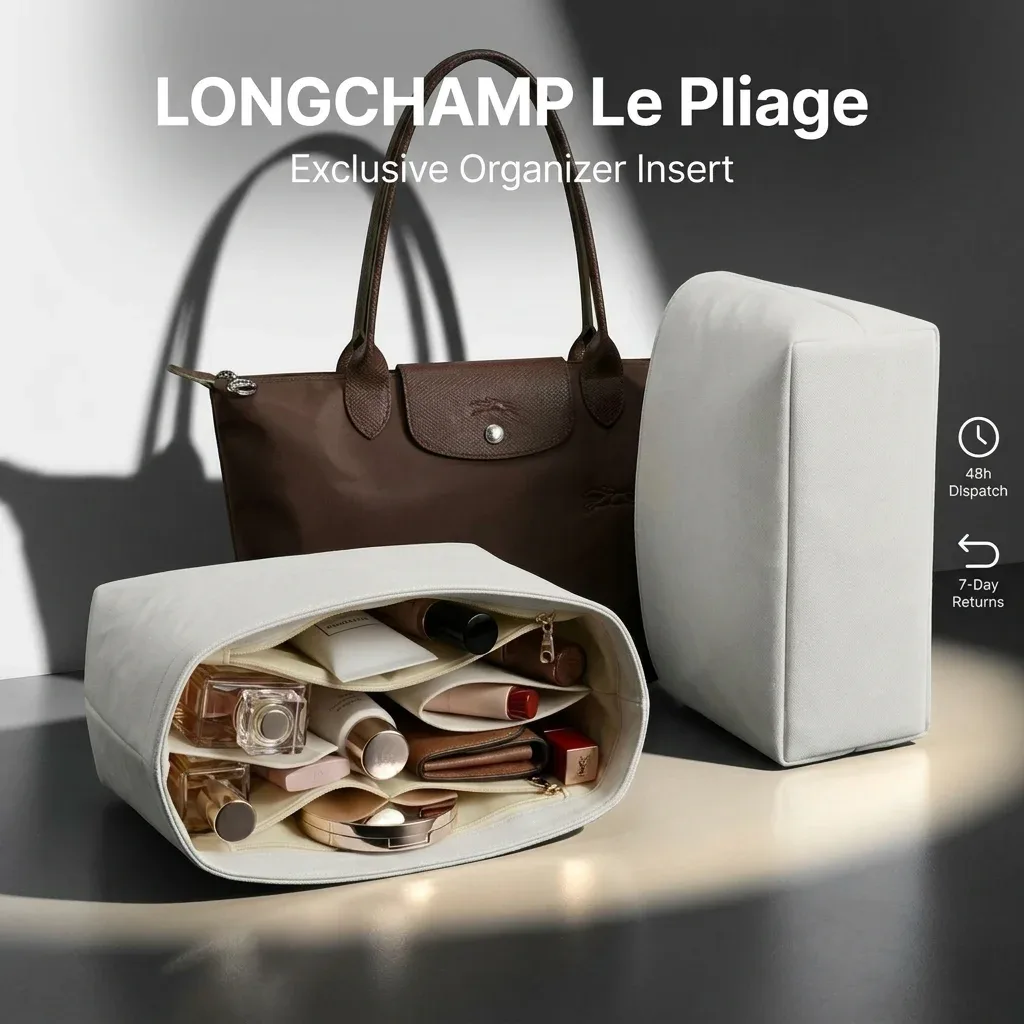 Organisateur de sac en papier Dupont ultra léger pour sac fourre-tout pliable en nylon, sac à main type dumpling, pochette de maquillage, plusieurs poches