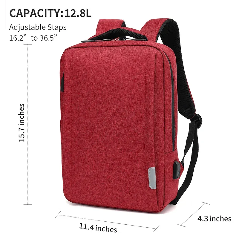 femmes hommes oxford simple sac à dos 16 pouces pochette d'ordinateur collège école étudiant livres sacs étanche usb charge voyage sacs à dos