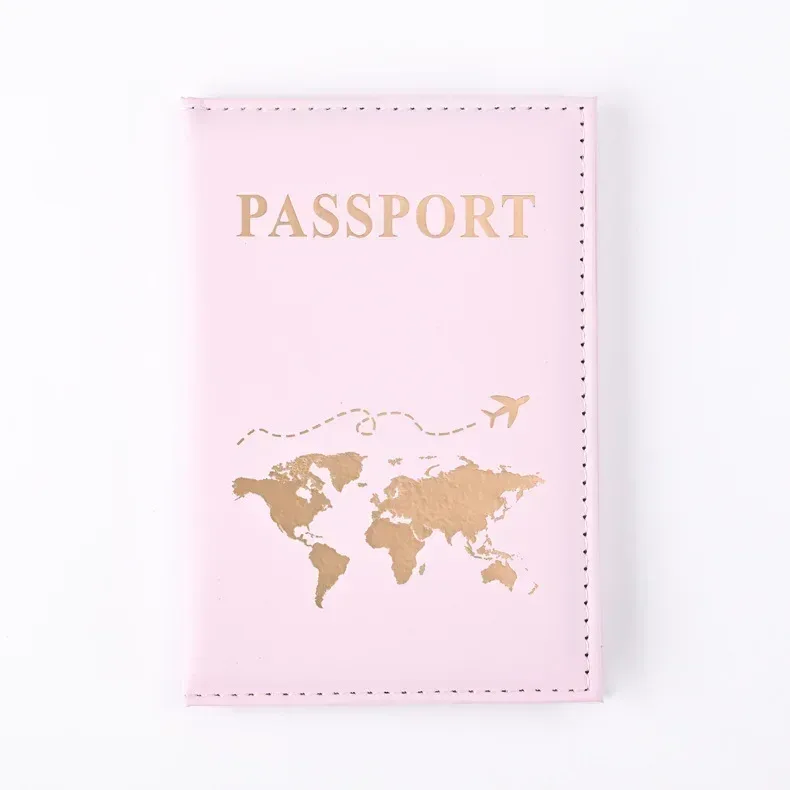 housse de protection pour passeport à la mode, motif mondial, porte-passeport de voyage, portefeuille cadeau, étui pour cartes en cuir pu, sac de rangement unisexe