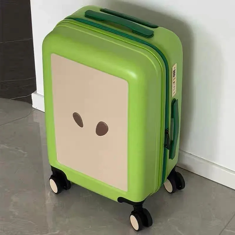 valise design pomme verte et pomme rouge 20 pouces 24 pouces, bagage à roulettes avec serrure tsa, roues silencieuses et durables | unis