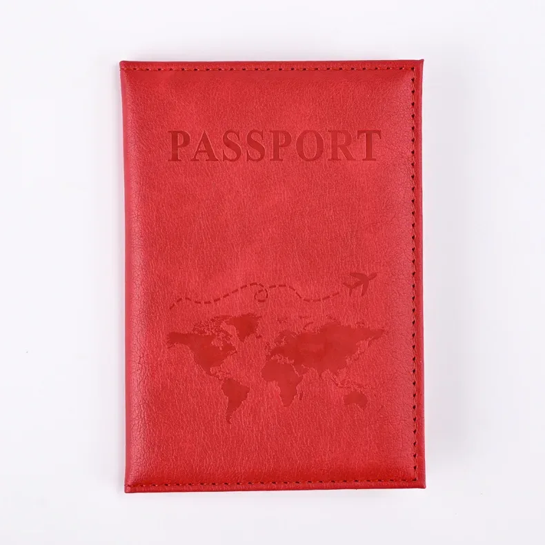 porte-passeport en cuir pu pour hommes et femmes, étui pour cartes de crédit, portefeuille de couverture, accessoires de voyage, sac à main
