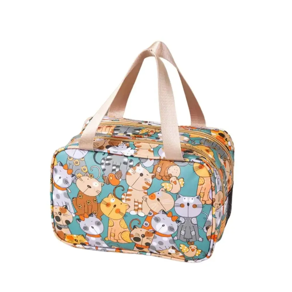 sac à cosmétiques multicolore, sac de rangement polyvalent en tissu pu + maille, séparation sèche et humide, sac de toilette étanche, fournitures de voyage