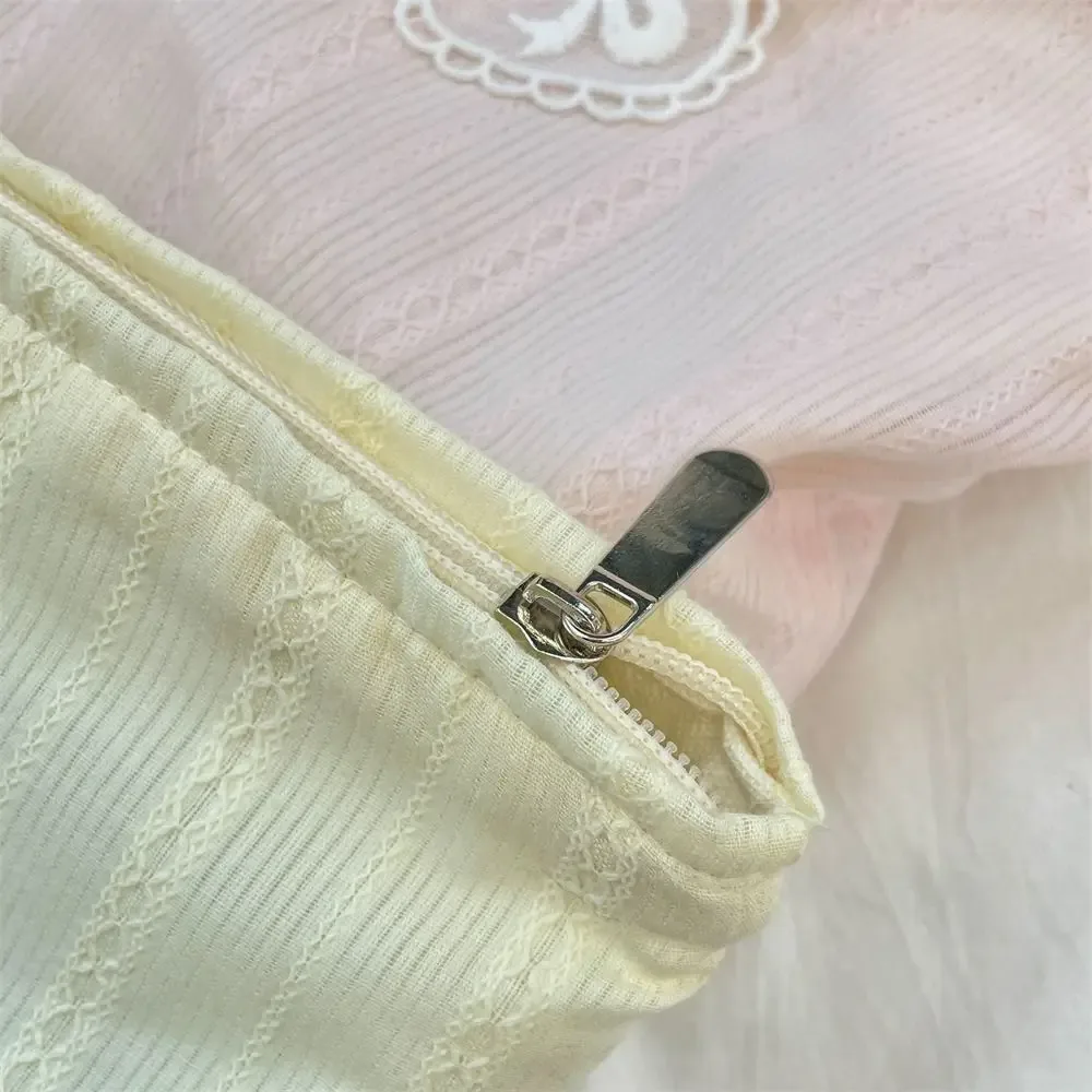 nouveau trousse de maquillage couleur bonbon, sac de papeterie à nœud papillon de grande capacité, pochette cosmétique multifonctionnelle de voyage
