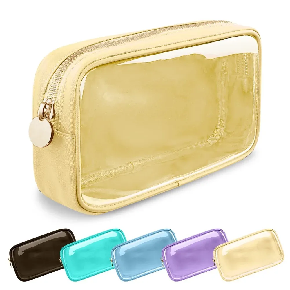Nouveau Sac cosmétique en Pvc grande capacité sac de maquillage Transparent coque de rangement trousse de toilette femmes