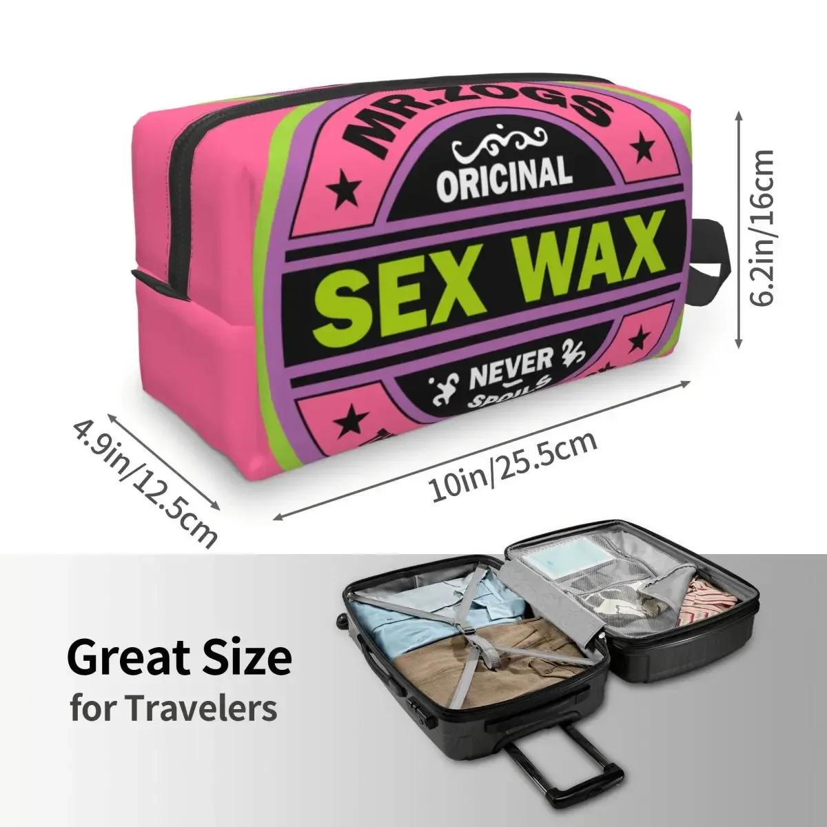 trousse de maquillage personnalisée mr zogs surfing sex warm pour femmes, trousses de toilette de rangement, trousse de maquillage de voyage, trousse de maquillage de mode, évaluation