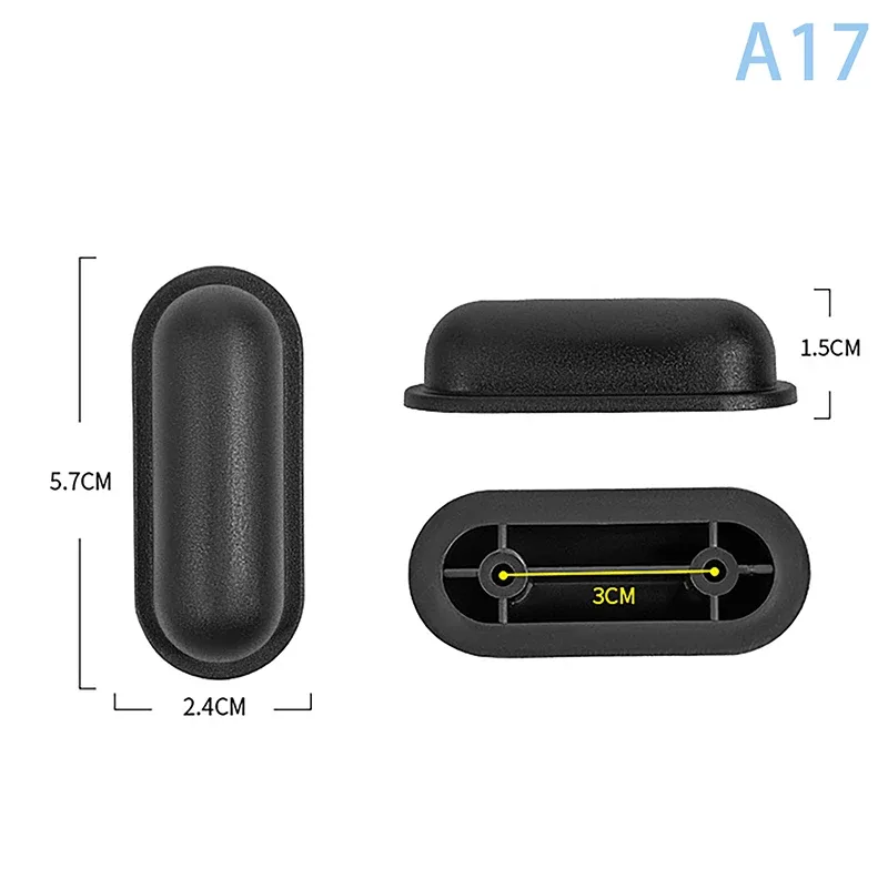 1 pièces noir remplacement en plastique goujon bagages pieds tampons bagages goujon pied pieds tampons pour tous les sacs de valise support de bagages pieds 2025