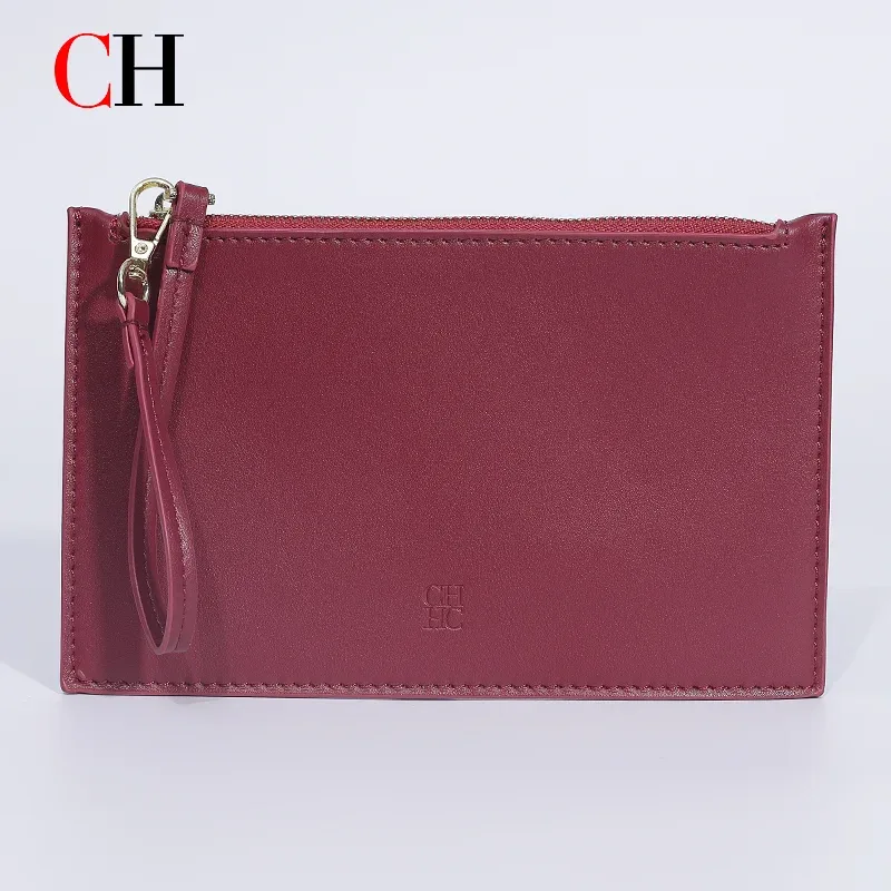 Sac de rangement professionnel en cuir de marque CH, disponible en plusieurs couleurs, petit sac étanche avec fermeture éclair