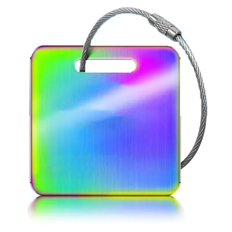étiquette de bagage avec texte personnalisé, étiquette de valise personnalisée en acier inoxydable, accessoires de voyage anti-perte, étiquettes d'identification de gravure laser