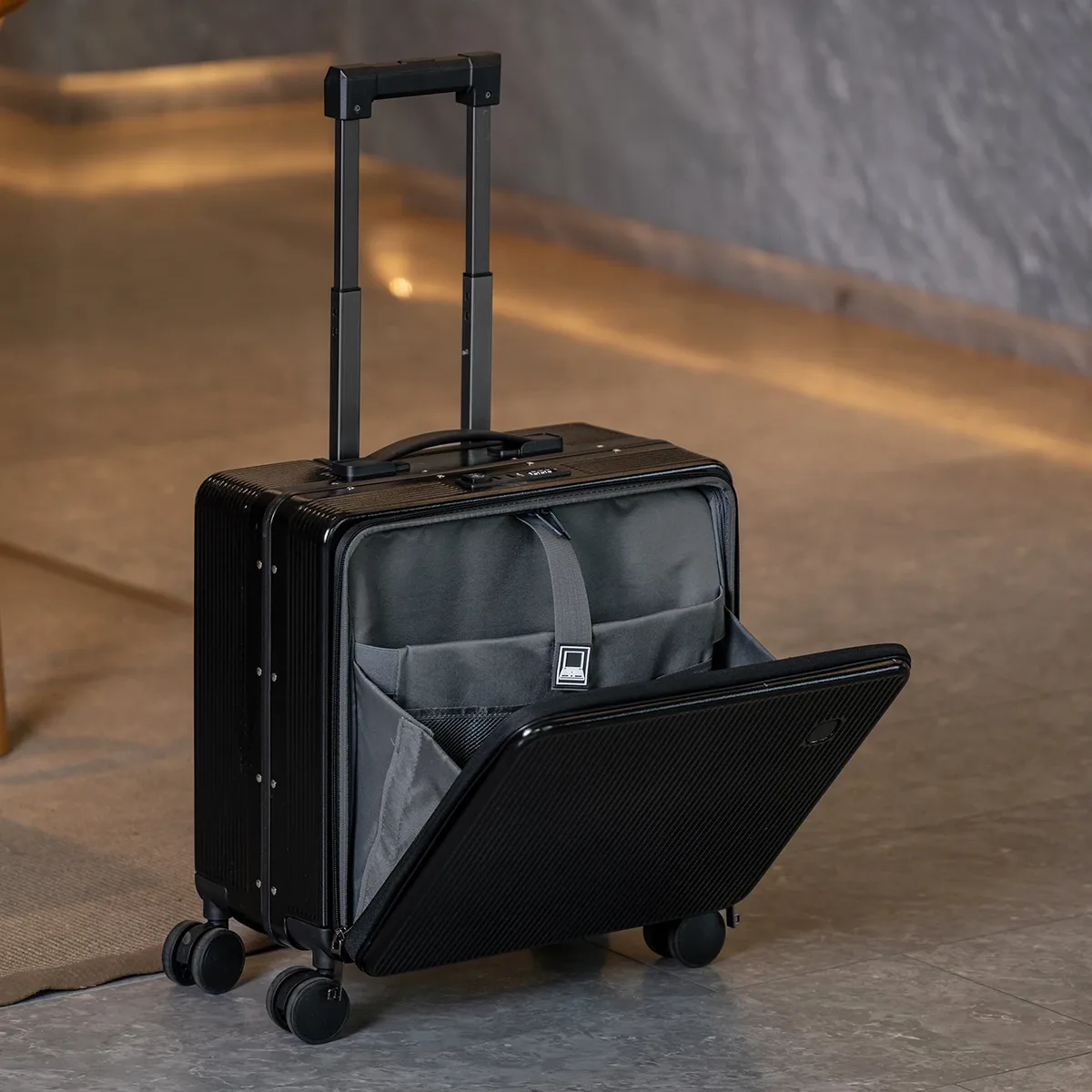 valise à main de 16/18 pouces, nouveau bagage multifonctionnel, serrure douanière, couvercle d'ouverture avant, valise de voyage à compartiment profond, 2026