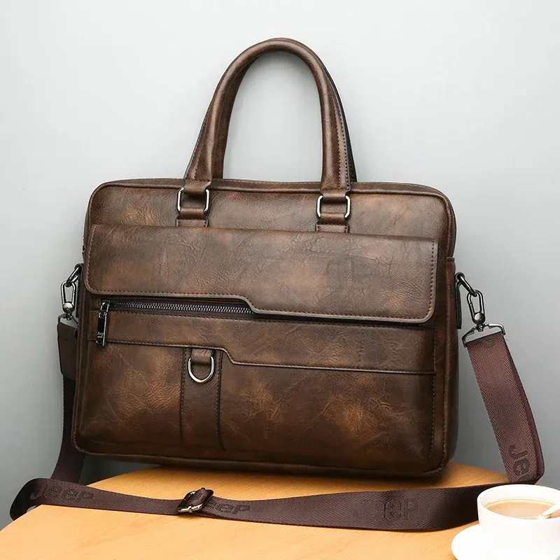 Porte-documents tendance minimaliste pour hommes, sac à bandoulière de bureau de grande capacité, sacs à main étanches pour ordinateurs portables d'affaires, sac à bandoulière pour les déplacements