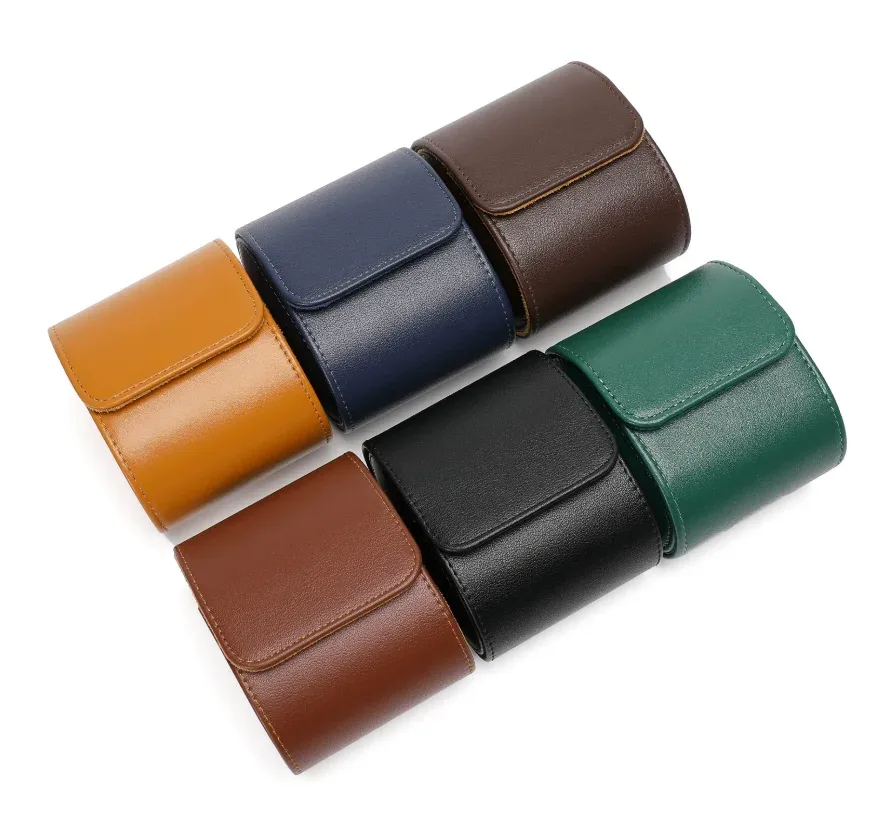étui à montre personnalisé avec logo, en cuir pu de luxe, gravure de nom, organiseur pour hommes à 1, 2 ou 3 emplacements, boîte à montre de voyage, cadeau pour femmes, boîte de présentation de montre