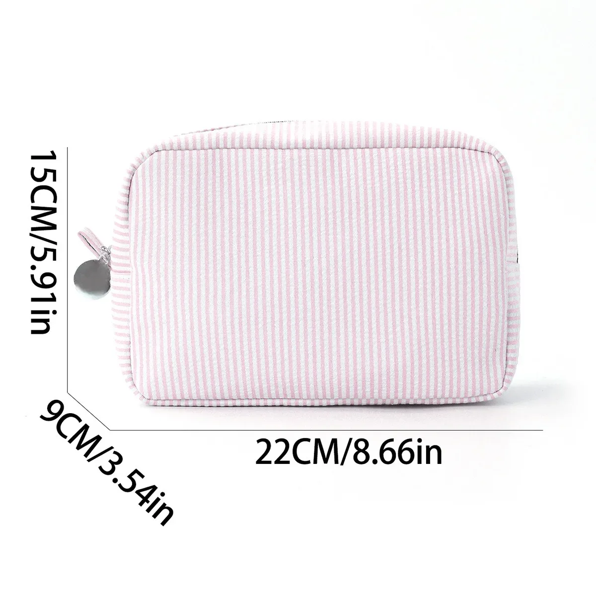 sac de toilette en seersucker transfrontalier, style indien, rayé, sac de rangement portable, sac de rangement de voyage populaire au mississippi