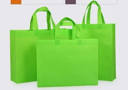 lot de 20 sacs fourre-tout non tissés, sac de shopping durable et écologique avec poignées pour les courses, possibilité d'impression personnalisée du logo.