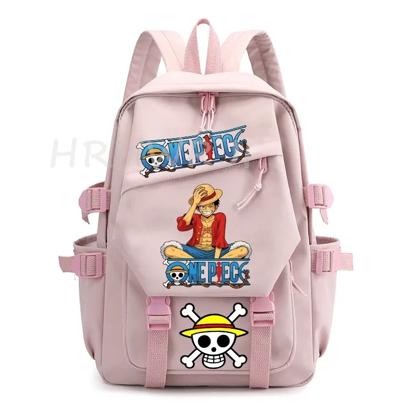 sac à dos anime one piece monkey d luffy, sac à dos d'université, sac à dos de voyage pour fille, sac à dos en nylon pour ordinateur portable, sacs d'école pour femmes et hommes