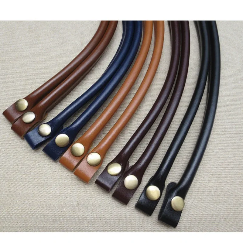 1/2 poignées de sac de rechange pour sacs à main, bandoulière pour sacs à bandoulière femme, sangle en cuir pu, ceinture de sac couleur unie, accessoires diy avec fermoir