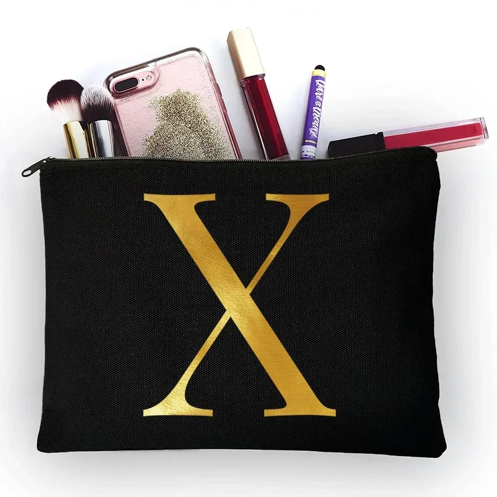 sacs à cosmétiques pour femmes, 26 lettres imprimées, jolis sacs à main de rangement portables de voyage décontractés, trousse de maquillage, trousse de toilette, offre spéciale