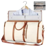 sac de rangement pliable pour costumes, sac de voyage pliable en pu tendance, grande capacité, sac de sport de voyage, organisateur multifonctionnel pour activités de plein air