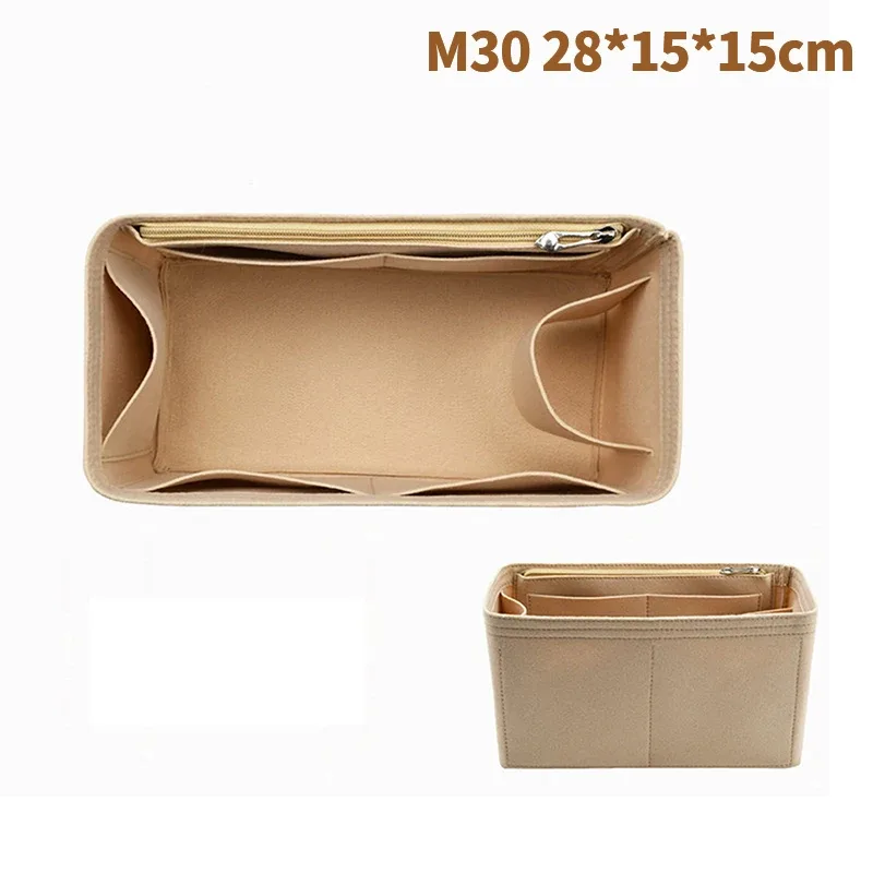 sac à main en feutre pour insertion de gril, sacoche pour cosmétiques portables, accessoire de voyage, 25, 30, 35