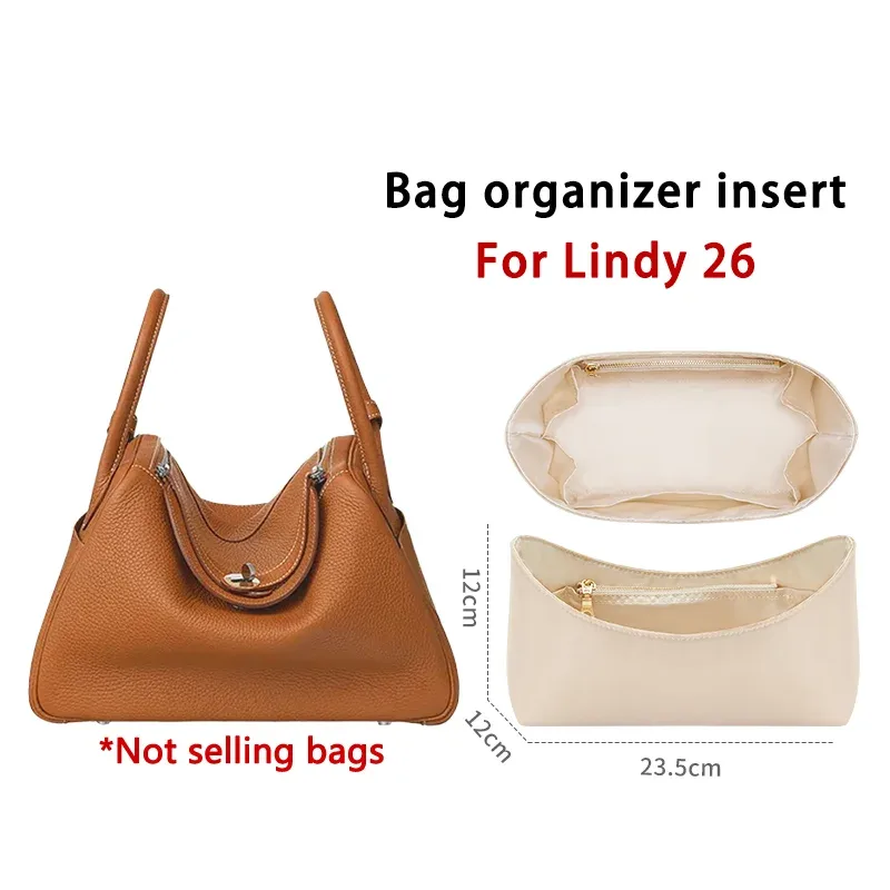 insert organisateur de sac pour lindy 26, rangement en nylon, sac durable, support de rangement, modification intérieure, accessoires de sac