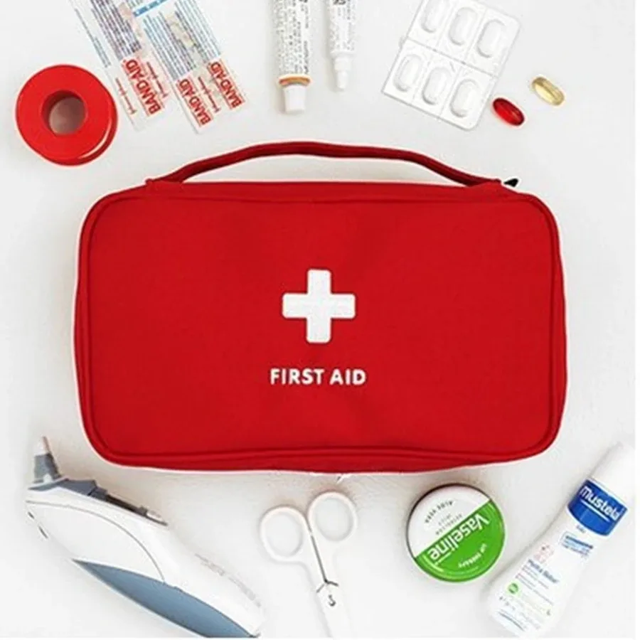 trousse de premiers secours en tissu oxford, 1 pièce, portable, pour voyage, sac de transport d'urgence, sac médical d'extérieur, étui de rangement