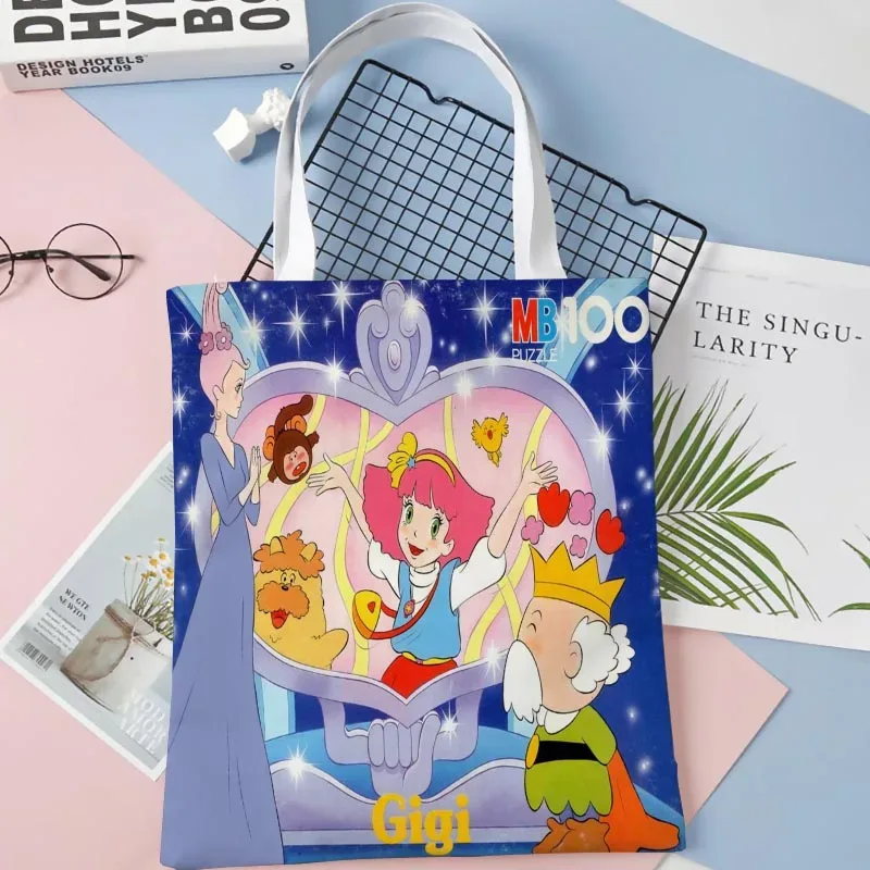 sac fourre-tout minky momo anime pour femme, sacs à provisions réutilisables, sac à main, cuillère à soupe, pliable, coton, initié au gril, fille, 1016wjy