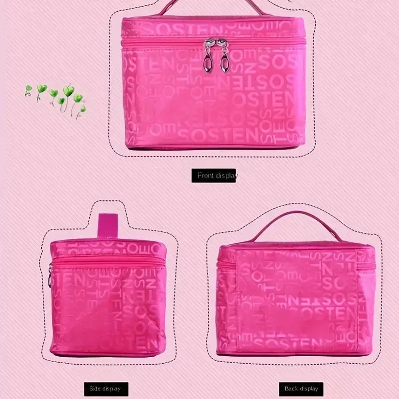 sac de maquillage pour femmes, sac de rangement de cosmétiques de grande capacité, sac de toilette pliable, sac de toilette de voyage, sac à cosmétiques portable