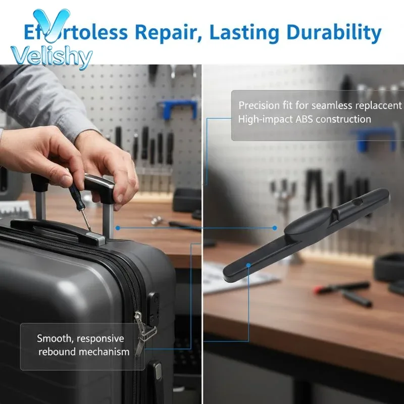 bouton de remplacement pour poignée de valise, pièce de rechange pour poignée de bagage, bouton poussoir pour poignée de valise, accessoire de réparation pour sac de voyage