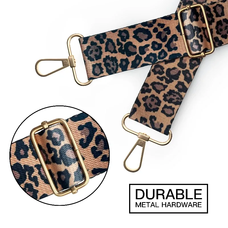 bandoulière réglable imprimé léopard, accessoire de sangle de sac à bandoulière, sangle de remplacement à la mode, bandoulière de sac